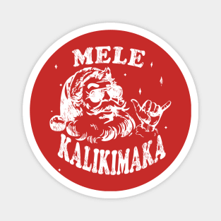 Mele Kalikimaka Hawaiian santa xmas hawaii Christmas Magnet